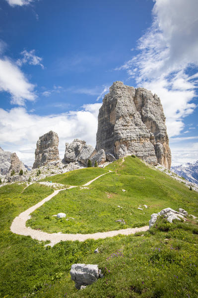 Cinque Torri natural Park, Cortina d'Ampezzo, Belluno province, Dolomites, Veneto, Italy