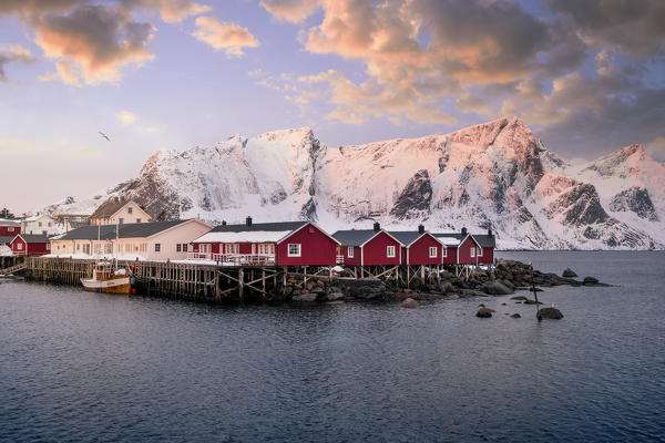 Hamnoy village, Lofoten Islands, Nordland, Norway.