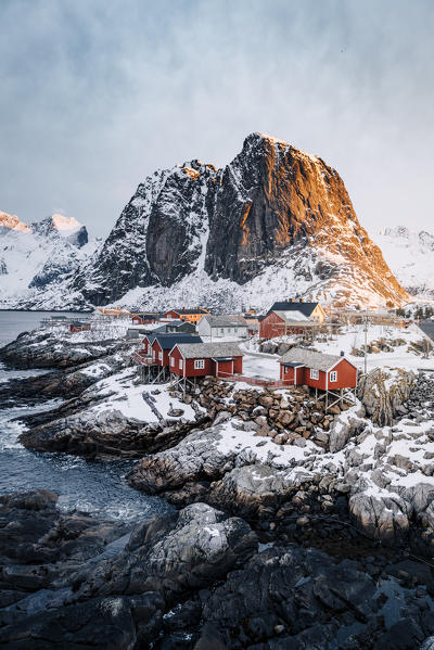 Hamnoy village, Lofoten Islands, Nordland, Norway.