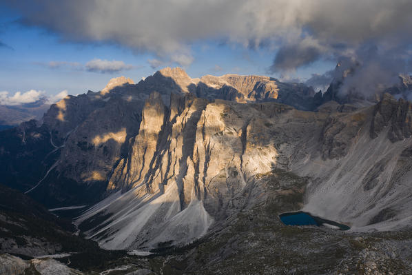 Croda fiscalina mount during sunset. Bolzano province, South Tyrol, Italy