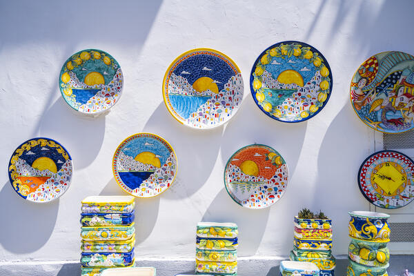 Ravello, Amalfi Coast, Campania, Italy. Details of local ceramic.