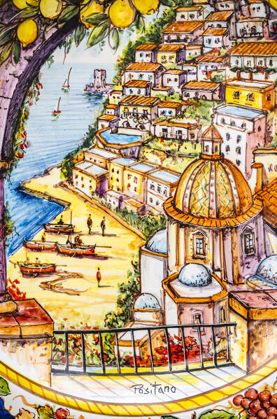 Ravello, Amalfi Coast, Campania, Italy. Details of local ceramic.