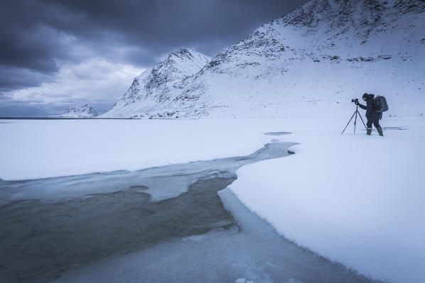 Haukland beach, Lofoten Island, Norway