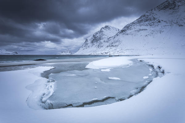 Haukland beach, Lofoten Island, Norway