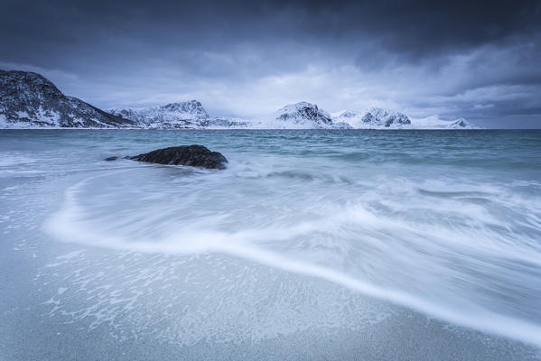 Haukland beach, Lofoten Island, Norway