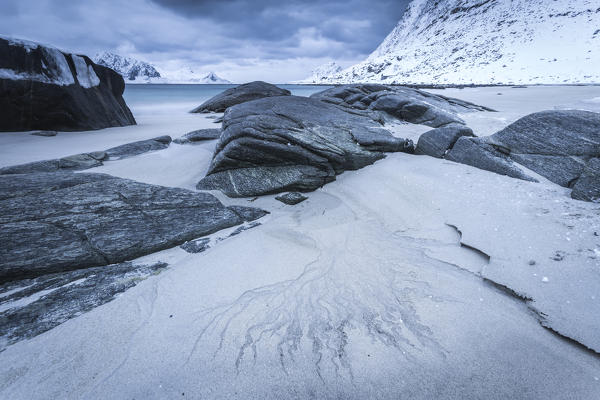 Haukland beach, Lofoten Island, Norway