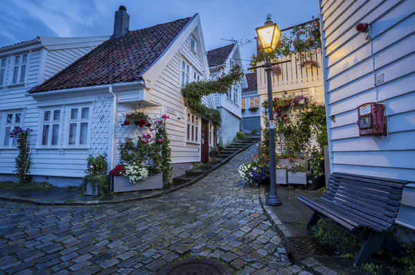 Stavanger city during the evening, Rogaland county, southern Norway.