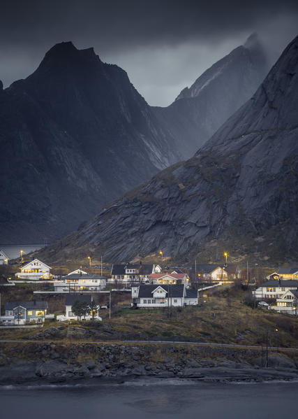 A view of Reine Bay during evening, Lofoten Islands, Northern Norway