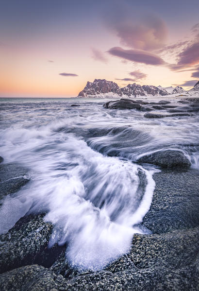 Uttakleiv beach, Lofoten Island, Norway