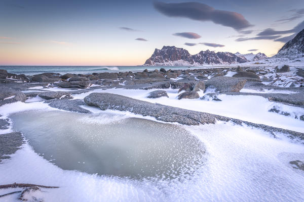 Uttakleiv beach, Lofoten Island, Norway