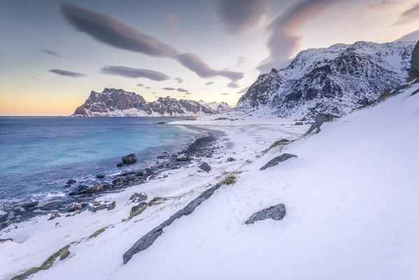 Uttakleiv beach, Lofoten Island, Norway