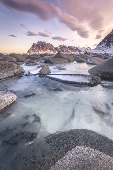 Uttakleiv beach, Lofoten Island, Norway