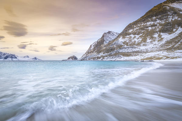 Haukland beach, Lofoten Island, Norway