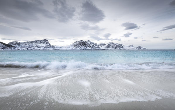 Haukland beach, Lofoten Island, Norway