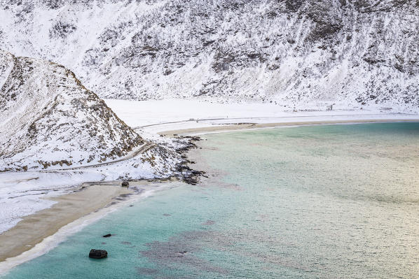 Haukland beach, Lofoten Island, Norway