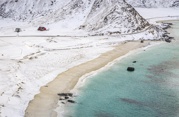 Haukland beach, Lofoten Island, Norway