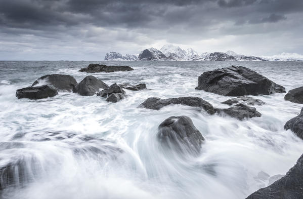 Coastline of Lofoten Islands, Norway 