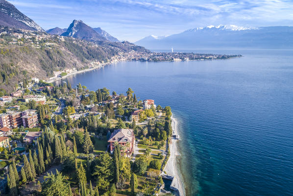 Aerial view of Garda Lake, Brescia Province, Lombardy, Italy