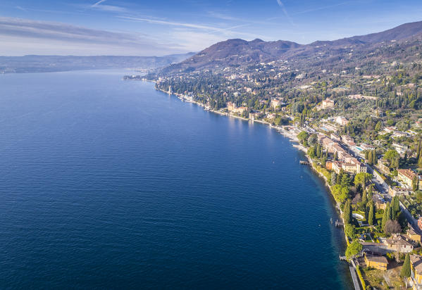 Aerial view of Garda Lake, Brescia Province, Lombardy, Italy