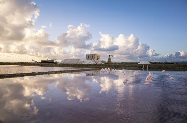 Trapani and Paceco saline natural reserve, Trapani province, Sicily, Italy