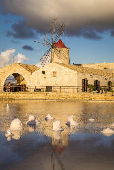 Trapani and Paceco saline natural reserve, Trapani province, Sicily, Italy