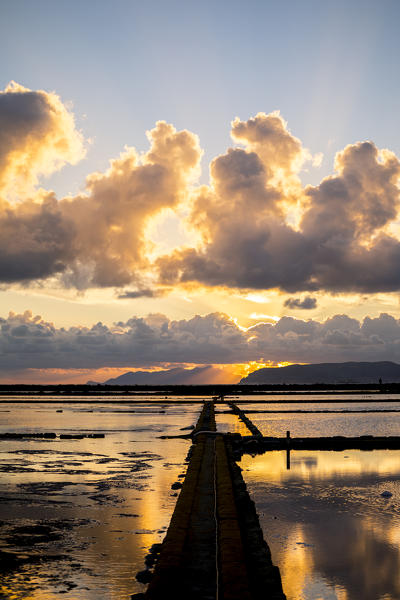 Trapani and Paceco saline natural reserve, Trapani province, Sicily, Italy