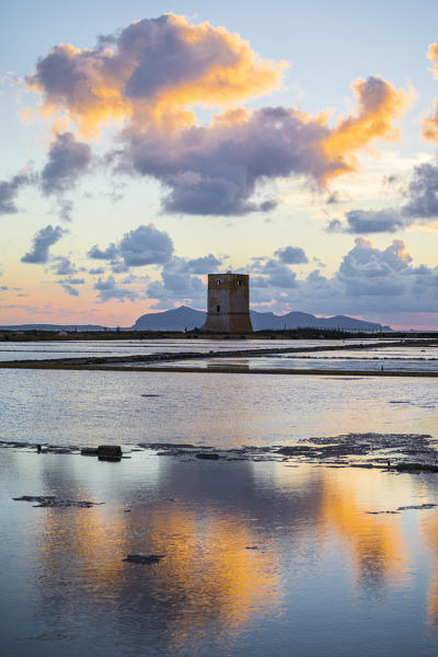 Trapani and Paceco saline natural reserve, Trapani province, Sicily, Italy