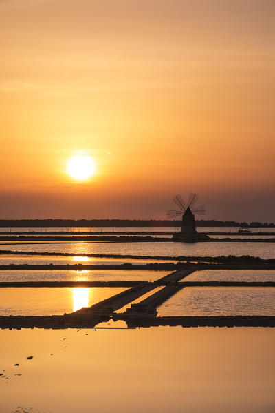 Marsala salt flats, Sicily, Italy