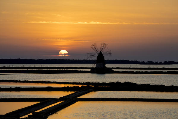 Marsala salt flats, Sicily, Italy