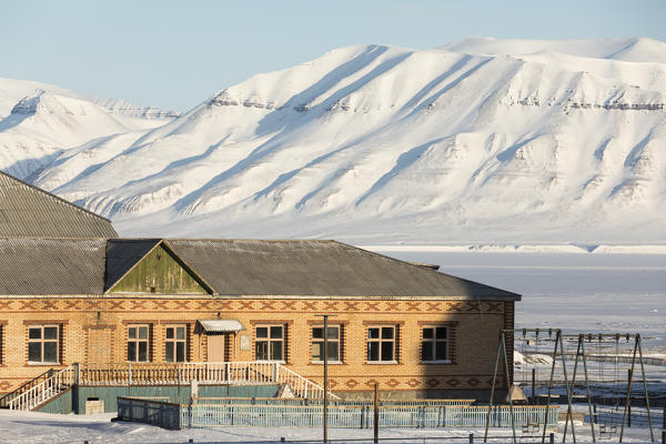 Abandoned Russian settlement of  Pyramiden, Billefjorden, Spitsbergen, Svalbard



