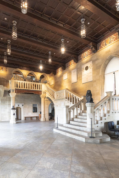 Entrance of Palazzo Pubblico headquarters of the main institutions of the Republic, Città di San Marino, Most Serene Republic of San Marino 