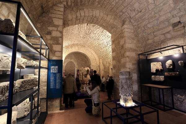 Underground of Saint Michael Archangel Sanctuary with archaeological finds, Apulia , Italy