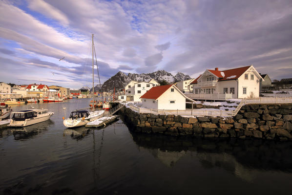 Henningsvaer village, Svolvear district, Lofoten islands, Norway