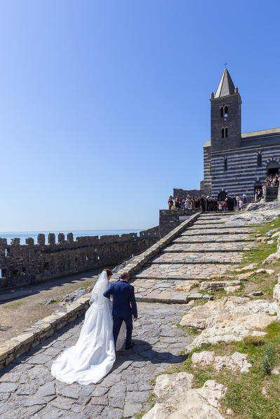 Marriage in Porto Venere village, La Spezia district, Liguria, Italy