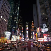 New York: Times Squares a Manhattan di notte, Stati Uniti d'America
