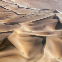 Visione aerea delle dune del Namib