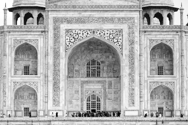 Asia India Agra The Taj Mahal Entrance Door To Access The