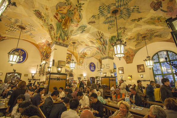 Hofbrauhaus Beer Hall Munich Bavaria Southern Germany Europe