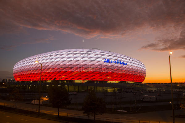 The Allianz Arena Soccer Stadium Of Bayern Munchen Munchen Germany Europe