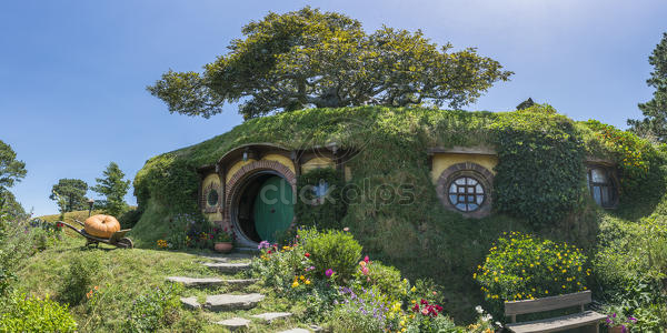 Bilbo Baggins House Hobbiton Movie Set Matamata Waikato Region