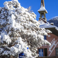 Particolare di una casa a Samedan