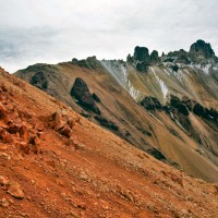 La vetta del vulcano Tunupa dalla caldera sommitale