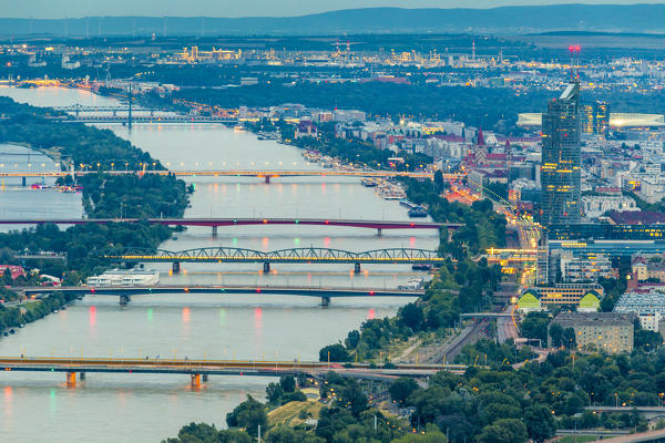 Vienna, Austria, Europe. View of Vienna from Leopoldsberg