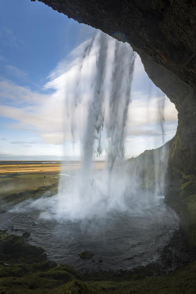 Seljalandsfoss waterfall,  Porsmerkurvegur, Sudurland, Iceland, Europe