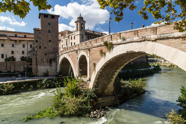 Rome, Lazio, Italy. Tiber Island