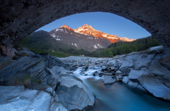 sunset near lake cavloc, Switzerland,Engadin, Maloja Pass