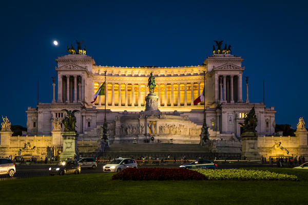 Venezia Square, Rome, Lazio, Italy, Europe. Altar of the fatherland.