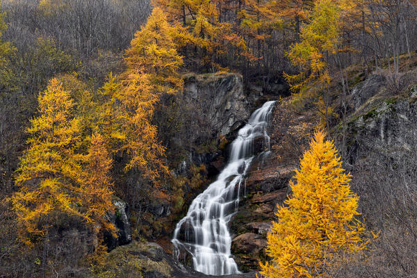 Pellice Valley, Piedmont,Turin,Italy. Autumn in the piedmont valleys