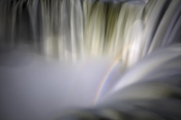 Rainbow inside the Garganta do diablo, Iguazù waterfalls from the Argentinean, Northern Argentina, South America